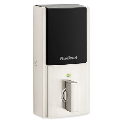 Kwikset Home Connect 620 Smart Lock, Z-Wave 700 Long Range, Contemporary with Deadbolt, Satin Nickel